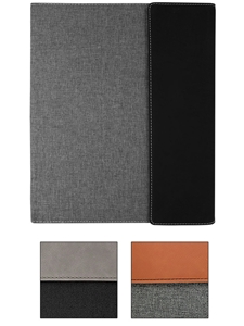 Large Canvas Padfolio with Leather (Customizable)