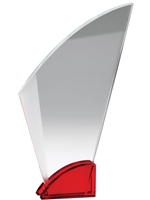 Crystal Red Fan Award (Customizable)