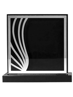 Silver and Black Square Award (Customizable)