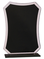 Black Rectangle Reflection Glass Award (Customizable)