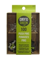Onyx Green Push Pins