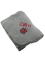 Grey CWU Cat Head Blanket