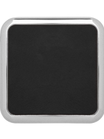 Black & Silver Leatherette Coasters (Customizable)