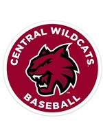 Central Wildcats Car Magnet Baseball