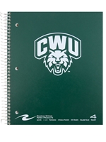 Arched CWU Cathead 4 Subject Spiral Notebook