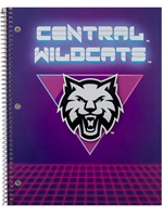 Retro Central Wildcats 1 Subject Spiral Notebook