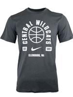 Gray Nike Dri-Fit 'Central Wildcats' Basketball Tee