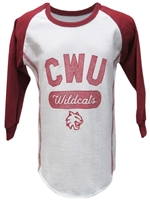 CWU Toddler Girls Baseball Tshirt