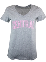 Ladies Gray Vneck Tee