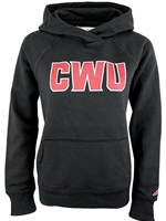 CWU Ladies Black Hood Sweatshirt