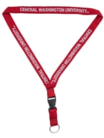 CWU Crimson Woven Lanyard