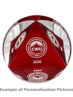Round Multi Faceted Acrylic Paperweight