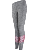 Ladies Gray Legging Mesh Detail