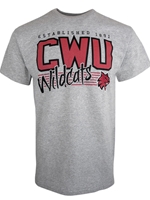 CWU Wildcats Gray Tshirt