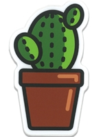 Potted Cactus Decal