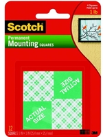 Scotch Permanent Mounting Squares 16 pk