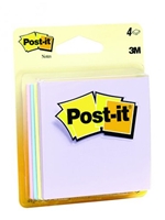 3M Post-It Pad Pastel 4pk