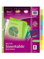 Avery Big Tab 8 Subject Plastic Dividers