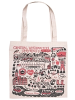 Julia Gash CWU Landmark Natural Canvas Tote