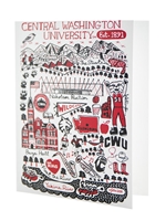 Julia Gash CWU Landmarks Greeting Cards