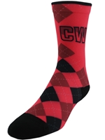 CWU Argyle Rock 'EM Socks