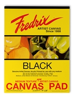 Fredrix 18" x 24" Black Medium Texture Artist Canvas - 10 Sheets