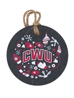 CWU Slate Holiday Ornament