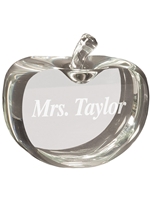 Crystal Apple with Personalization