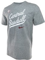 CWU Gray Baseball Nike Tee