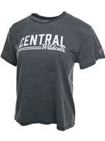 Central Ladies Heather Black Burnout Tee