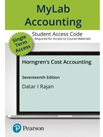 IA:ACCT 405: COST ACCOUNTING-MYLAB ACCOUNTING ACCESS
