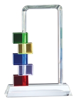 Billboard Crystal Award with Colored Blocks