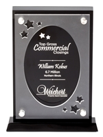 Oval Award with Stars