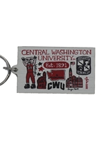 Julia Gash Pressed Wood Keychain