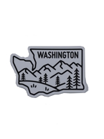 Black and White Washington Landscape Sticker