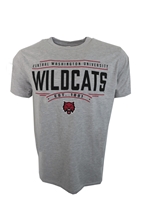 CWU Wildcats Gray Tee