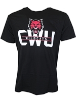 CWU Wildcats Black Tee