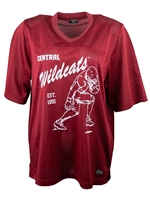 Ladies Crimson Wildcats Mesh Jersey