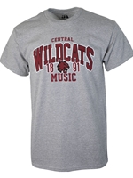 CWU Music Gray Tee