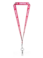 Central Wildcats Crimson Ribbon Lanyard