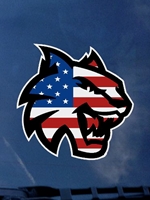 Patriotic CWU Wildcat Decal