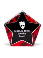 Acrylic Red Velvet Star Award (Customizable)