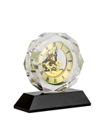 Crystal Clock with Black Crystal Base (Customizable)