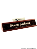 Mahogany Desk Name Plate Holder (Customizable)