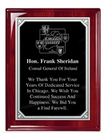 Rosewood Plaque Award (Customizable)