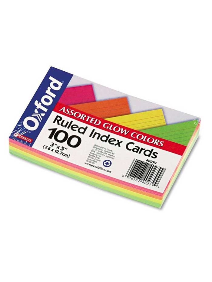 wildcat shop oxford index cards assorted neon 100 pack printing on 3 x 5 cards