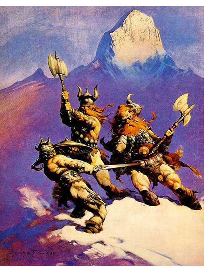 Frazetta Canvas Print 16x20 - The Snow Giants