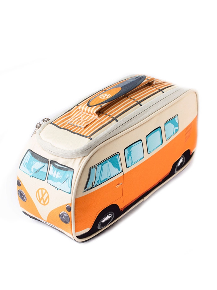 Volkswagen T1 Camper Surf Adventure Lunch Bag - Retro Blue Lunch Box For School, Work, Picnics