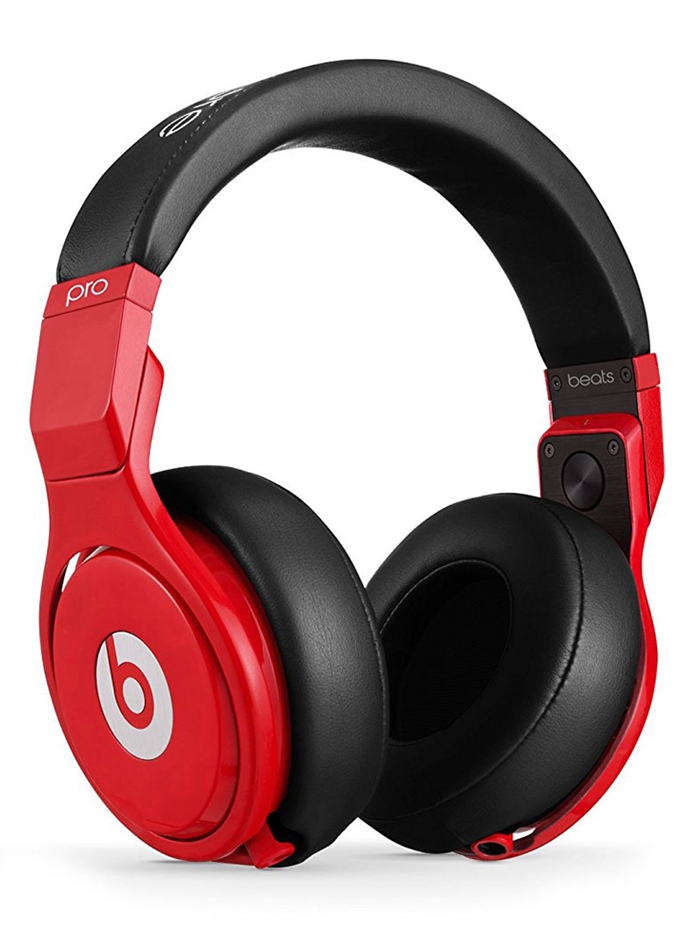 Premium Photo | Black Headphones On Red