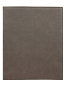 ENG PLAQUE GRAY LEATHERETTE